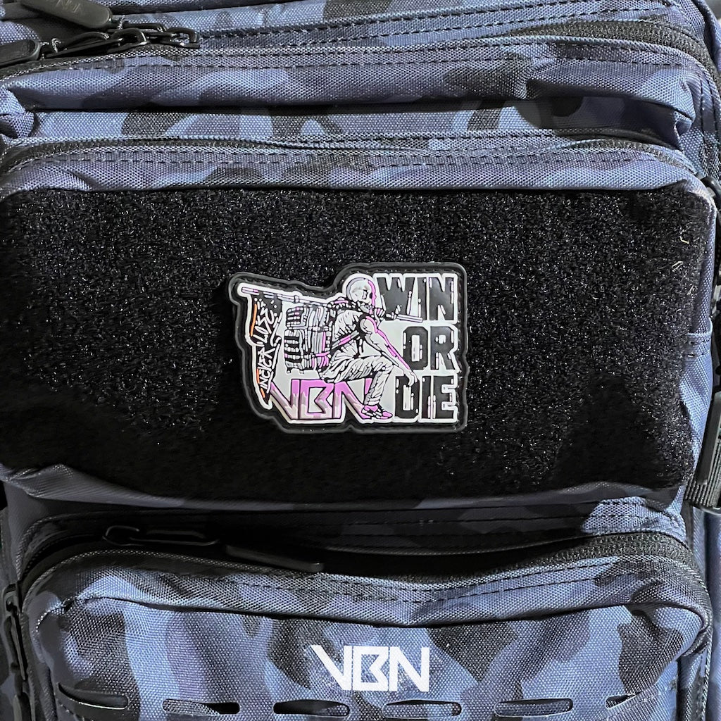 PARCHE WIN OR DIE DETALLES
