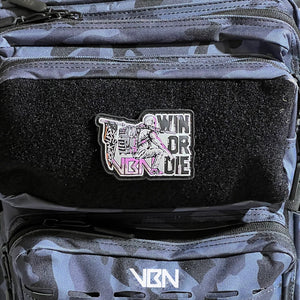 PARCHE WIN OR DIE DETALLES