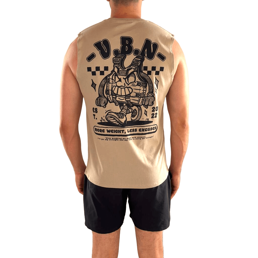 Camiseta sin mangas More Weight Less Excuses