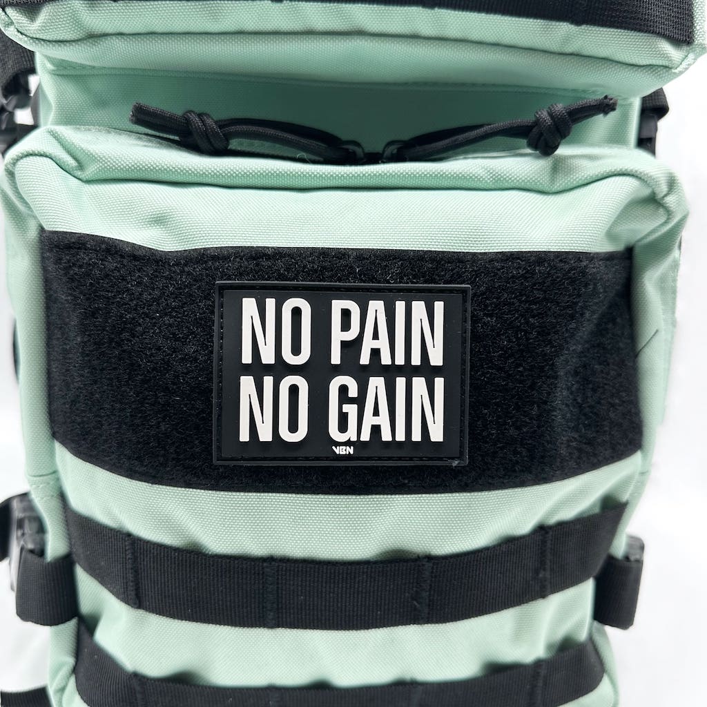 parche no pain no gain pvc